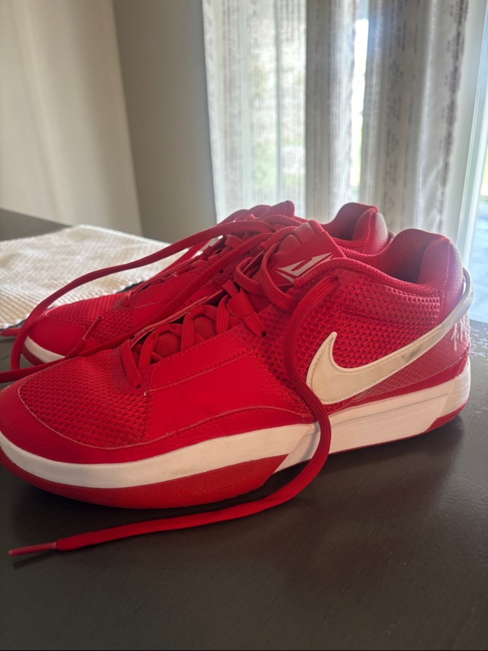 Men’s Nike Ja 1 TB University Red White